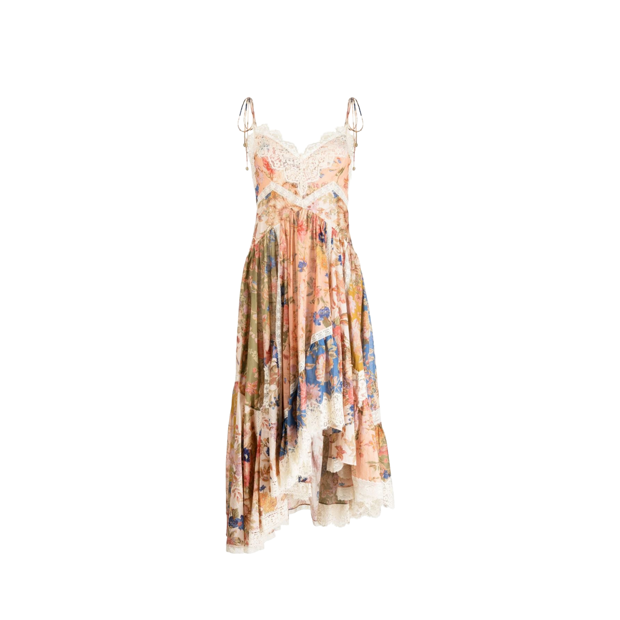 ZIMMERMANN AUGUST ASYMMETRIC SLIP DRESS 